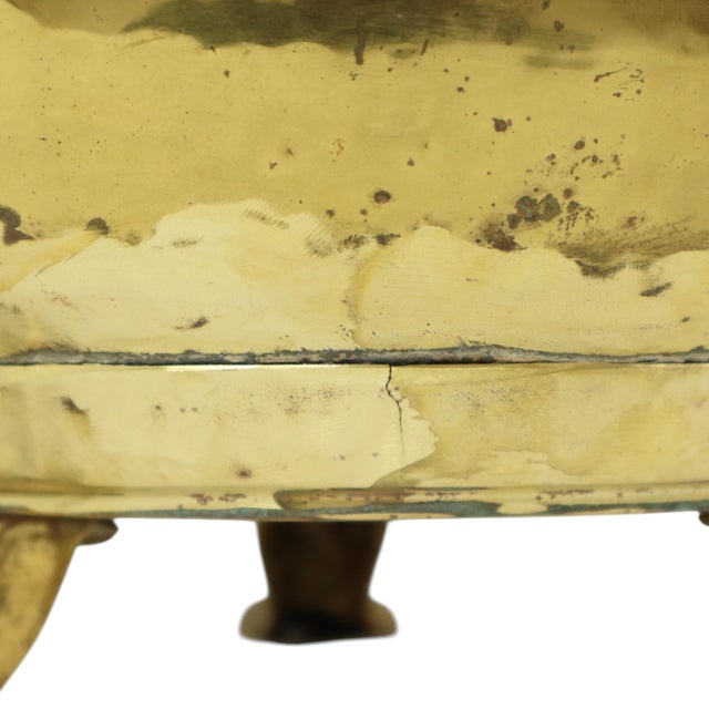 Large Copper Griffin Kettle Planter in Brass, 1890s For Sale - Image 16 of 18