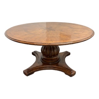 Woodland Furniture Starburst Pedestal Dining Table, 66 Inches For Sale