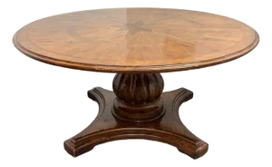 Woodland Furniture Starburst Pedestal Dining Table, 66 Inches