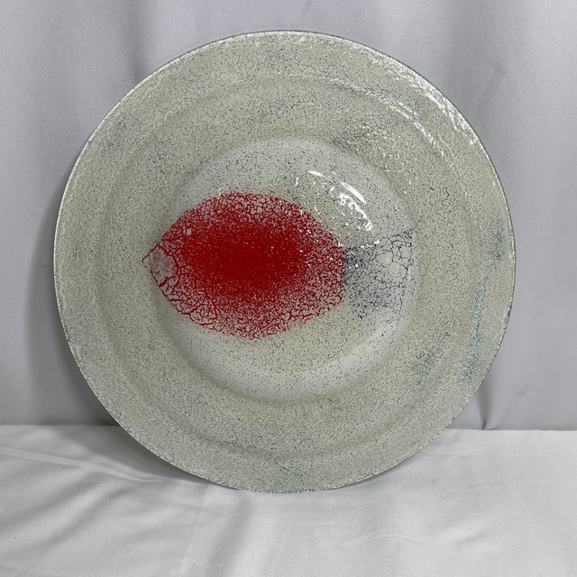 1980s Decorative Fish Glass Plate For Sale - Image 4 of 6