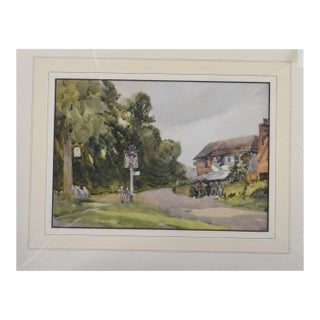 Miriam Mabel Hooper (1872–1953) – Signed English Village Watercolor For Sale