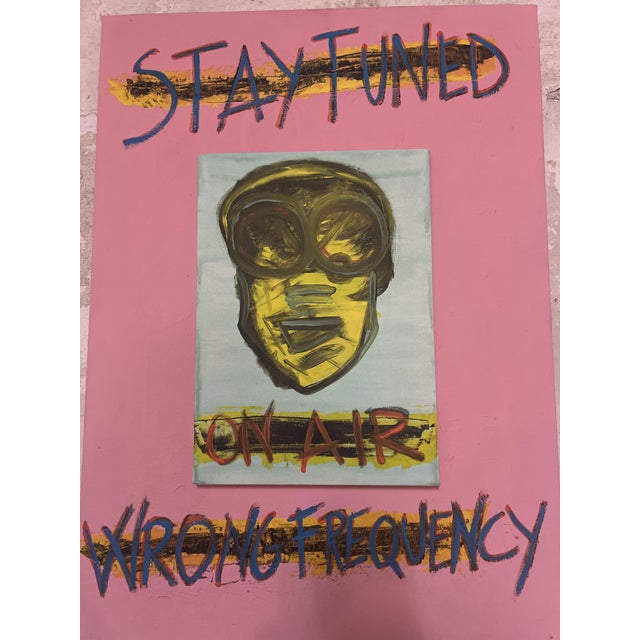 Pink ArpVerdeacqua, Stay Tuned, 2023, Acrylic on Canvas For Sale - Image 8 of 8