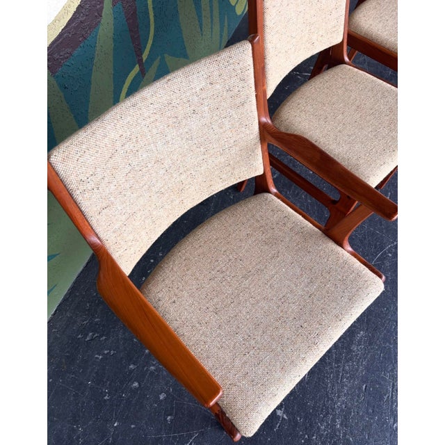 Danish Teak D-Scan Dining Chairs For Sale In Tampa - Image 6 of 10