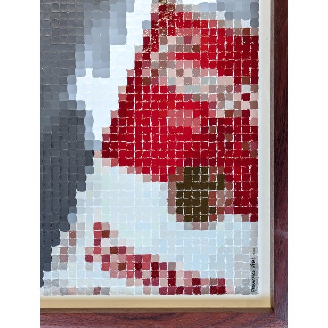 Francisco Vital "Andy Warhol with Campbell's Can" Contemporary Pixelated Figure Painting, 2022 For Sale In Houston - Image 6 of 10