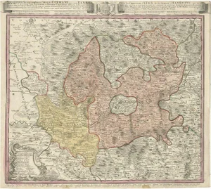 Antique Map of the Region of Elbogen & Eger, 1742