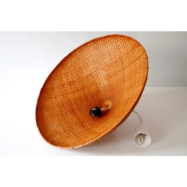 Large Mid-Century Wicker Pendant Lamp, Germany, 1960s For Sale - Image 15 of 17