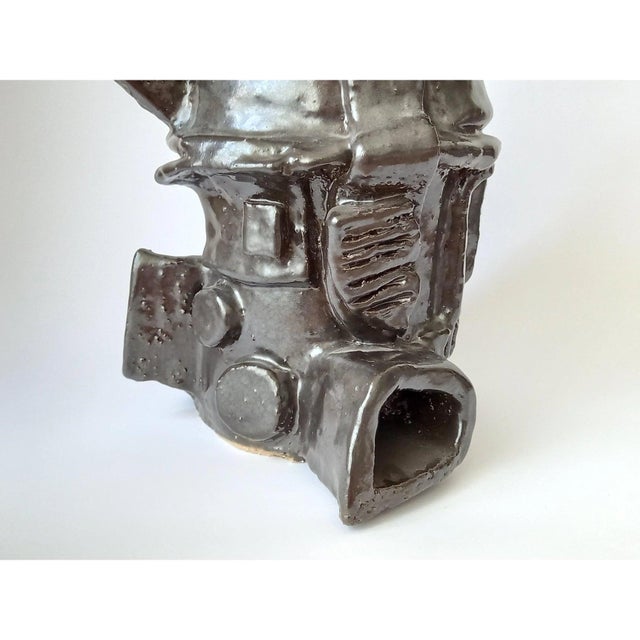 Abstract Pablo Picasso Inspired Sculptural Ceramic Vase For Sale - Image 3 of 9