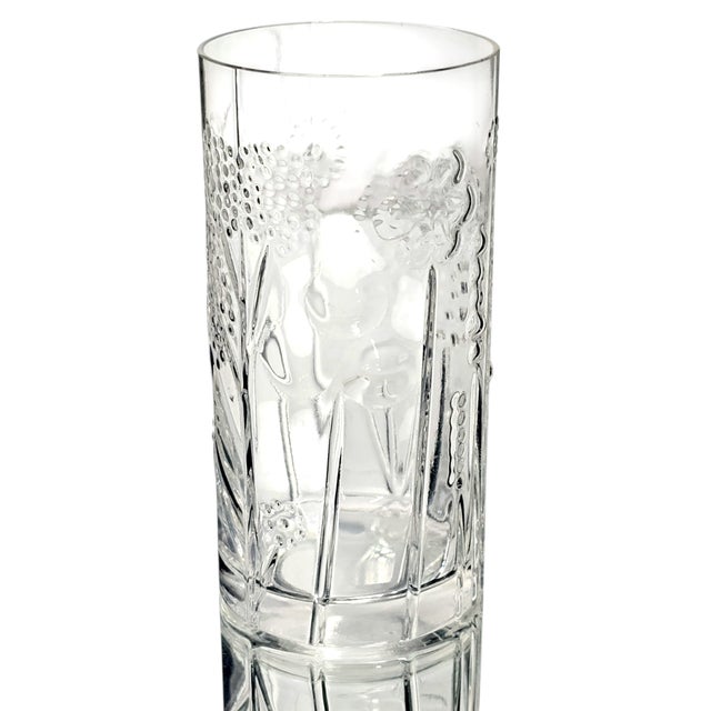 Iittala Finland Oiva Toikka Nuutajärvi Flora Drinking Glass – 4.75” Tumbler For Sale - Image 4 of 5