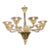 Murano Gold 8 Arm Chandelier For Sale