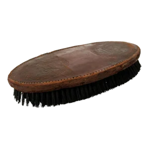 1900s Antique English Leather Horse Curry Brush, Trade Mark London