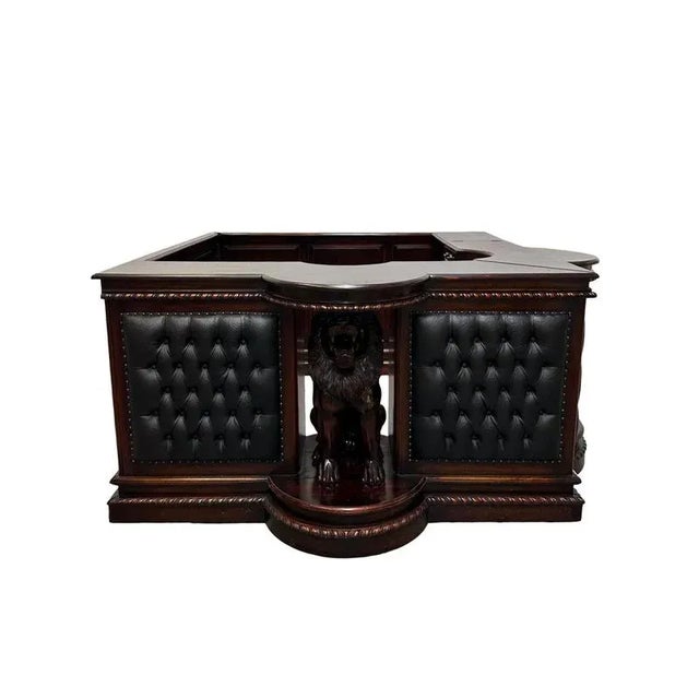 Antique Mahogany Lion Bar For Sale - Image 3 of 4