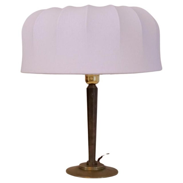 Vintage Swedish Art Deco Sculpture Bronze Table Lamp, 1930s For Sale - Image 16 of 16