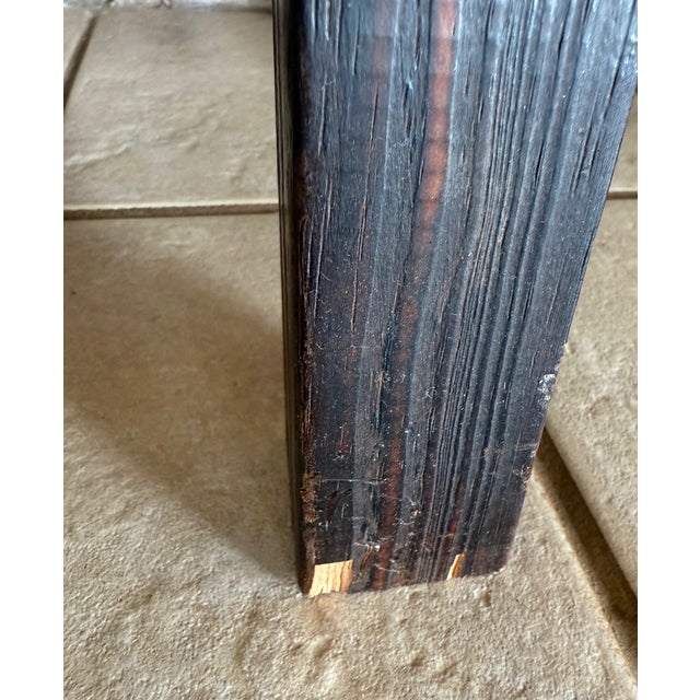 Set of 6 Vintage French Wood and Hemp Bar Stools Attributed to Adrien Audoux and Frida Minet For Sale - Image 17 of 18