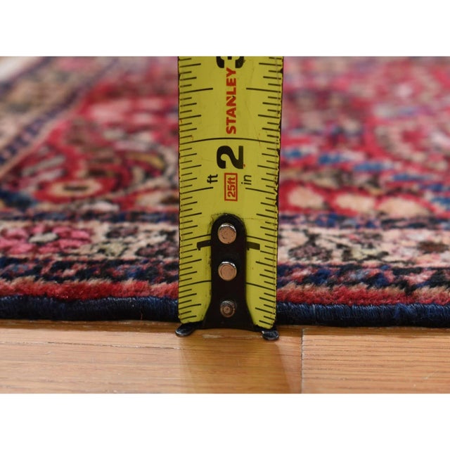 1920s 1920 2'x2'6" Jalapeno Red Mat Antique Persian Sarouk Hand Knotted Pure Wool Clean Rug For Sale - Image 5 of 6