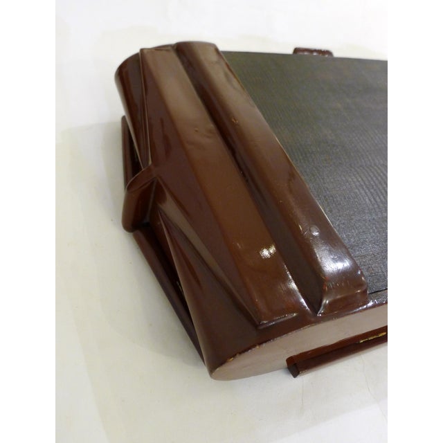 Large Mid-Century Asianf Lacquered Wood Jewelry Box with Fish, 1950s For Sale - Image 13 of 18