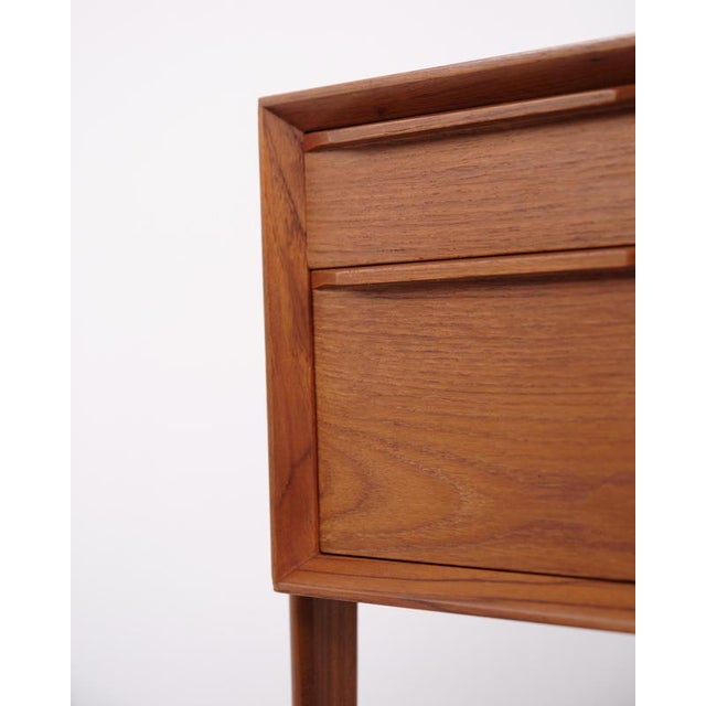 Wood Small Teak Freestanding Sewing Chest attributed to Arne Vodder, 1950s For Sale - Image 7 of 10