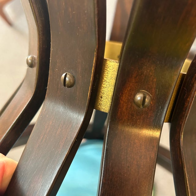 1960s Edward Wormley for Dunbar "Sheaf of Wheat" Side Table With Glass Top 1960s For Sale - Image 5 of 10