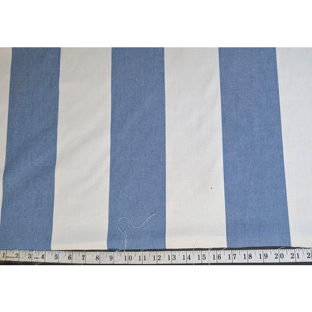 1990s Vintage Ralph Lauren Home Oxford Stripe Cotton Upholstery Fabric- 8.8 Yards For Sale - Image 5 of 5