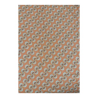 Vintage Jay Yang for Woodco Geometric Wave Fabric, 7.2+ Yards For Sale