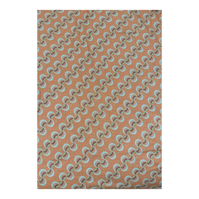 Vintage Jay Yang for Woodco Geometric Wave Fabric, 7.2+ Yards For Sale