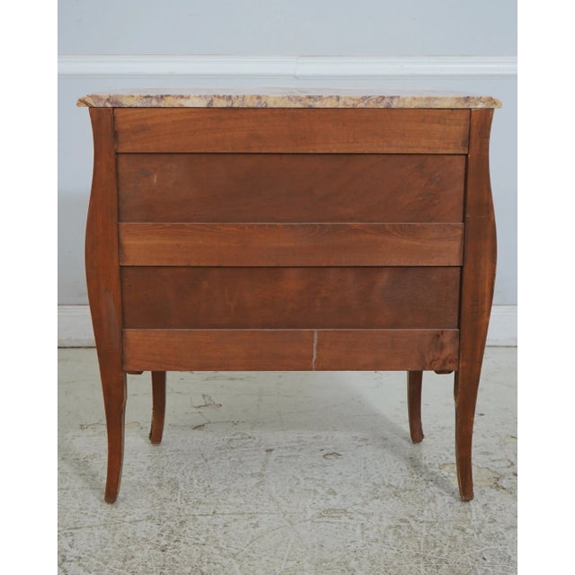 French Louis XV Marble Top Commode Accent Chest For Sale - Image 17 of 17