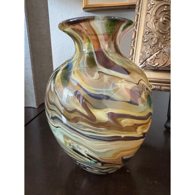 Hand-Blown Art Glass Vase by Christopher Jefferies – Signed – 6.5" Tall For Sale In Los Angeles - Image 6 of 11