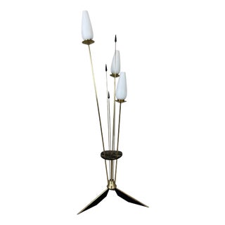 Vintage Brass Floor Lamp from Lunel, 1950s For Sale