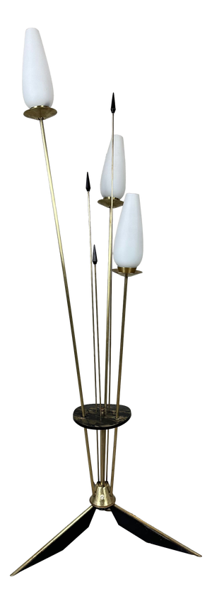 Vintage Brass Floor Lamp from Lunel, 1950s