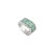 Contemporary 2.25 Carat Square Cut Emerald Channel Set Statement Wavy Band Ring in 925 Silver - Size 7 For Sale - Image 3 of 11
