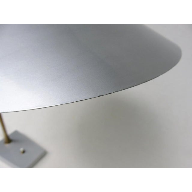 Silvery Gray Brass Table Lamp, 1950s For Sale - Image 14 of 18
