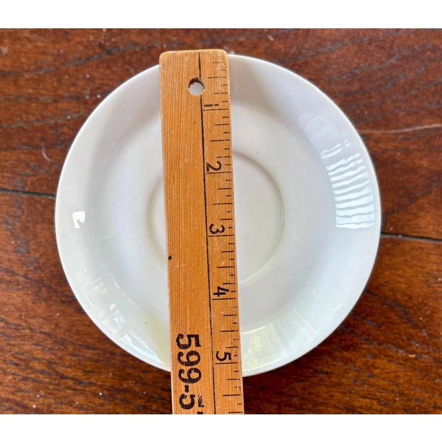 Mid-Century Modern Vintage Rosenthal Lienar Berlin Coffee Cups & Saucers – Midcentury White China – 1960s MidMod German Porcelain For Sale - Image 3 of 6