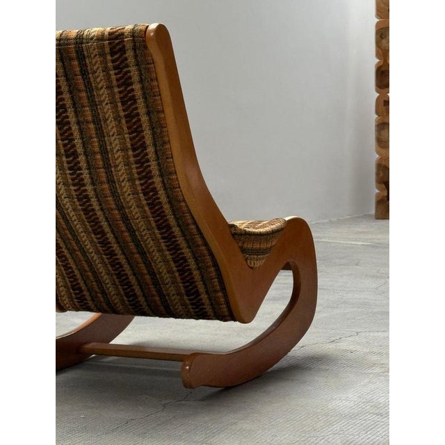 Wood Vintage Rocking Chair in Beech Wood and Bouclé from Casala, Germany, 1960s For Sale - Image 7 of 17
