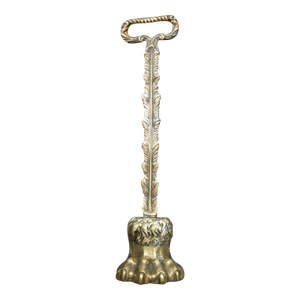 19th Century English Brass Lion’s Paw Doorstop