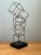 Wood Vintage Geometric Metal Cube Sculpture For Sale - Image 7 of 12