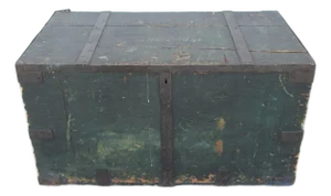 Antique Green Maritime Seaman’s Chest Ship Chest