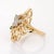 1980s Vintage Diamond Butterfly 14k Yellow Gold Ring Size 10.5 For Sale - Image 5 of 7