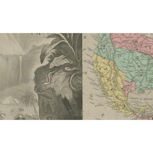 Antique Map of North America with Texas Republic by Levasseur, 1845 For Sale - Image 10 of 11