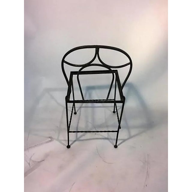 Art Deco Wrought Iron Vanity and Chair by Ferro Brandt For Sale In Philadelphia - Image 6 of 7