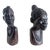 Early 20th Century Exquisite Pair of Iron Wood Carved Shona Male and Female Bust For Sale