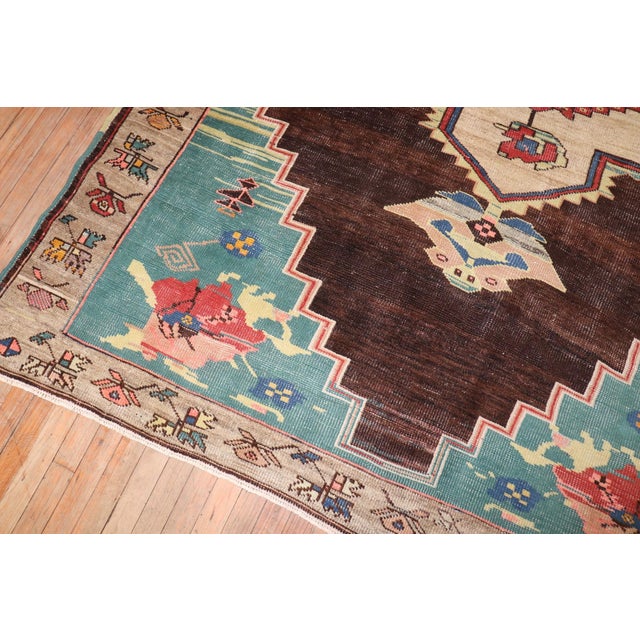 Vintage Turkish Kars Intermediate Rug - 6'9" x 9'2" For Sale - Image 4 of 7