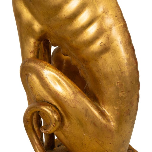 Antique French 18thC Louis XVI Gilt-Wood Greyhound Dog Jardinière Stand 1780 For Sale - Image 14 of 18
