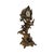 Metal Art Nouveau Figural Mantel Clock With Girl and Ducks Tree Form 15" For Sale - Image 7 of 9