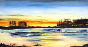 "Shoreline Iii" Original Artwork by Bettina Mauel