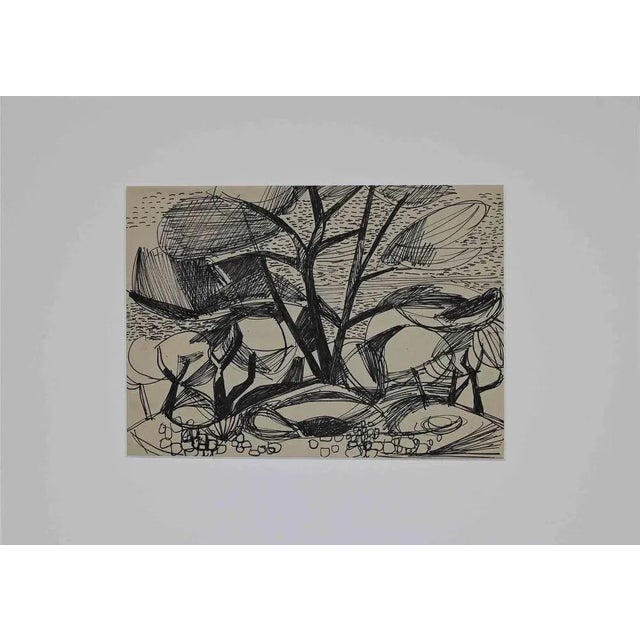 Plants by the Sea, Original Drawing, 1950s For Sale - Image 3 of 3