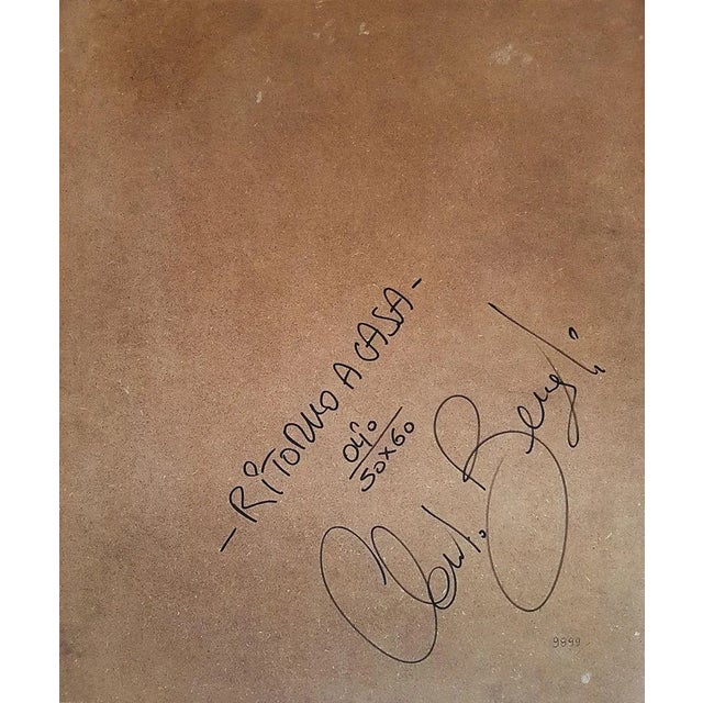 Ritorno a casa (Homecoming) is a superb original oil painting on wooden panel realized by the contemporary Italian artist...