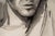 Drawing on paper, double-sided, 20th century, depicting a man’s face. H: 51 cm, W: 36 cm, D: 0.2 cm