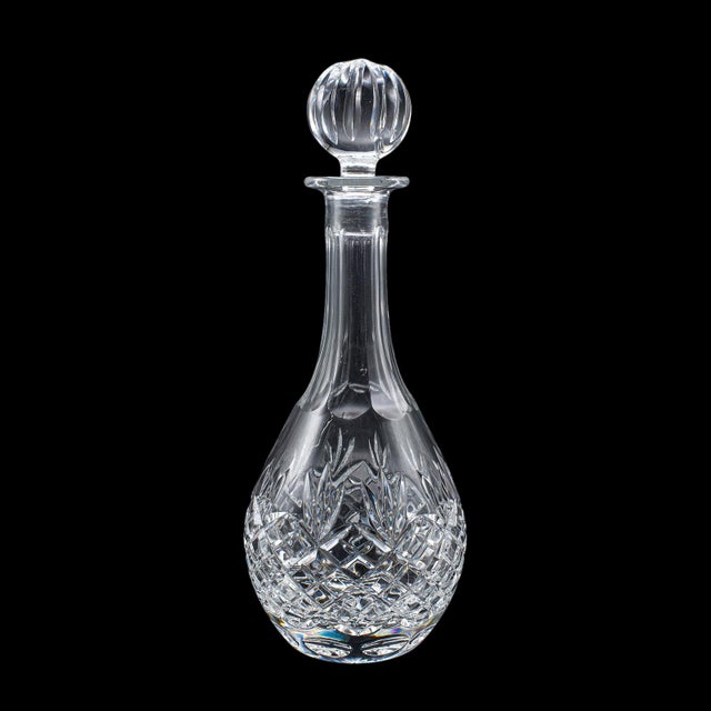 Glass Vintage Port Decanter, Stem Glass Duo, Irish, Crystal, Sherry Bottle, Liqueur For Sale - Image 7 of 12