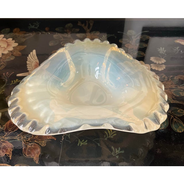 Glass Vintage Hand-Blown Italian Jelly Fish Glass Bowl For Sale - Image 7 of 8