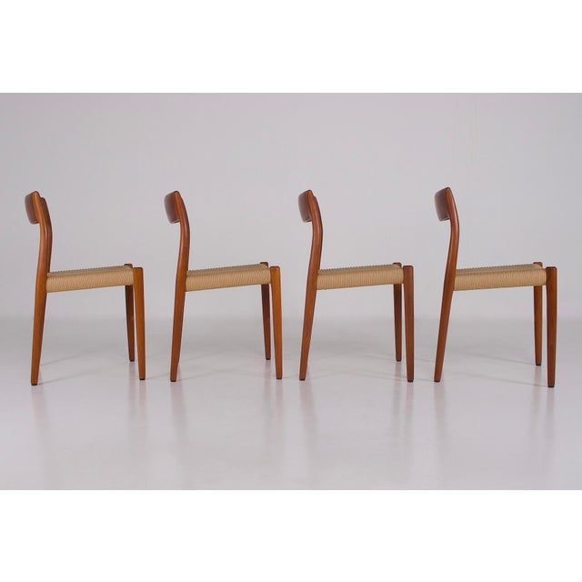 1960s Vintage Chairs in Paper Cord by Niels Otto Møller, 1960s, Set of 4 For Sale - Image 5 of 10