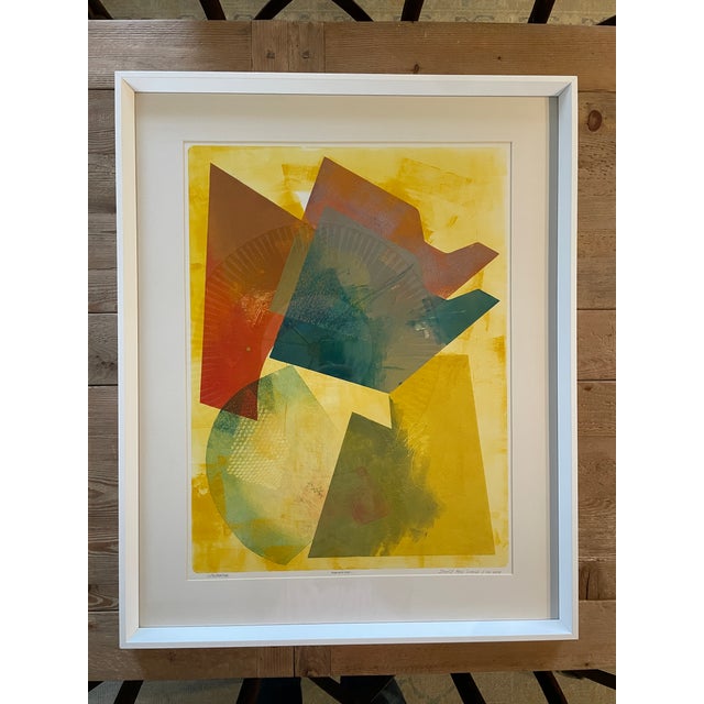Contemporary “Clockwise” by David Mac Innes – Signed Monoprint, 2004 – 25 X 32 – Custom Framed For Sale - Image 9 of 12